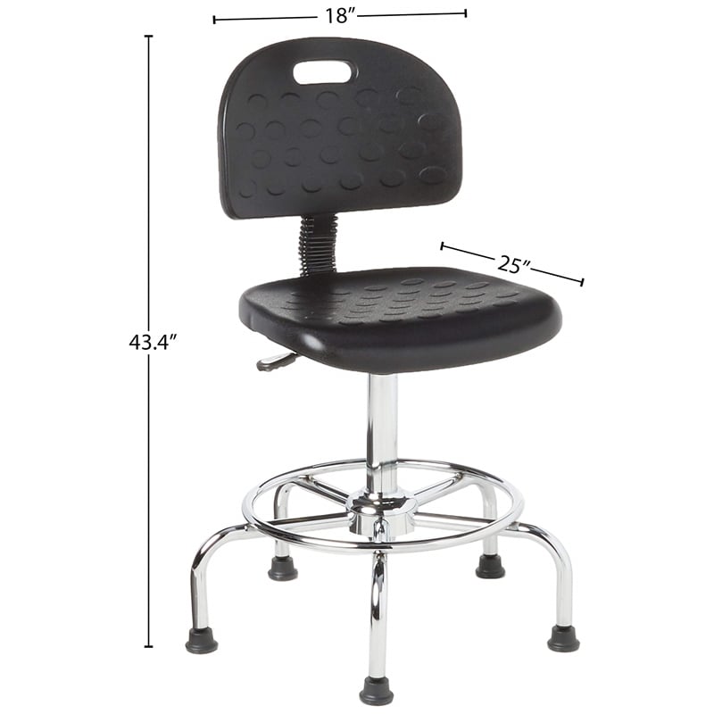 Safco Soft Tough Black Economy Industrial Drafting Chair
