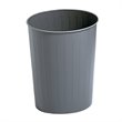 Safco Charcoal Round Wastebasket 23.5 Quart (Set of 6)