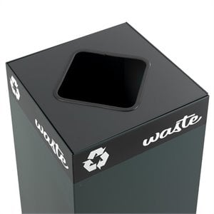 safco public square waste lid for recycling receptacle base