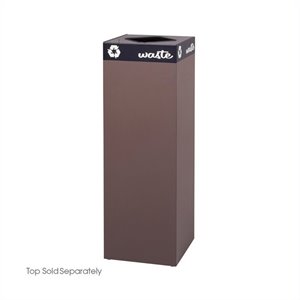safco public square large brown recycling receptacle base