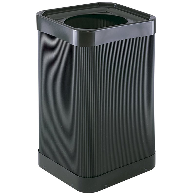 Safco Large Capacity Plastic Step-On Receptacle 23 Gal Black