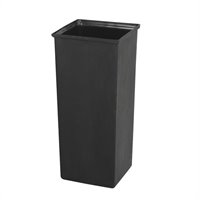 Safco Canmeleon Square Side-Open Receptacle, Black (38 gal)