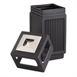 Safco Canmeleon Series Small Outdoor Recessed Panel Side Opening Receptacle with Urn