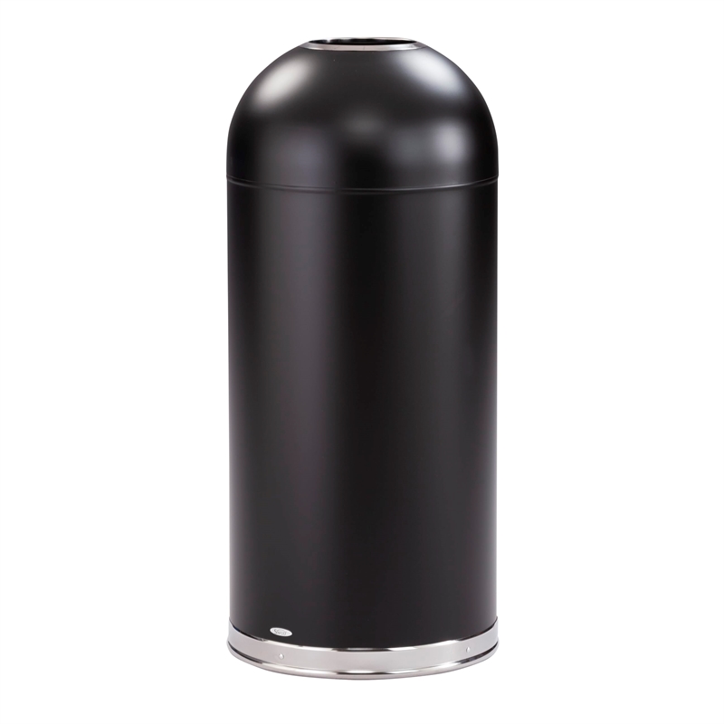Safco Black Open Top Dome Receptacle