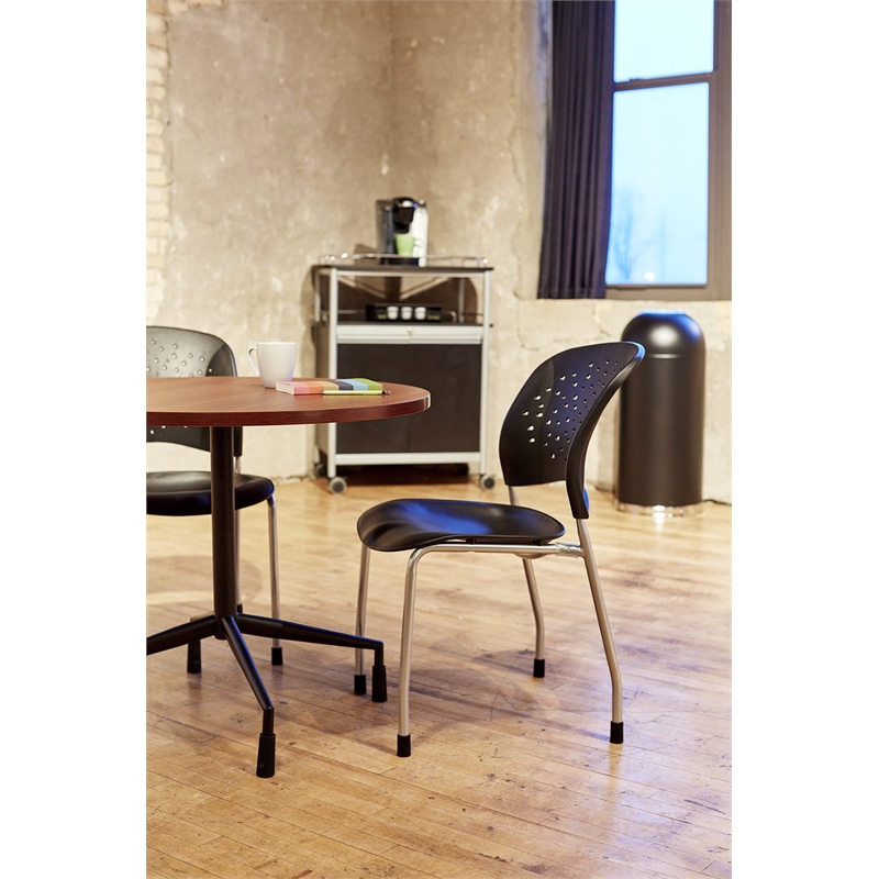 Safco Black Open Top Dome Receptacle