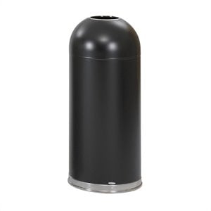 safco black open top dome receptacle