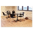 Safco Black Push Door Dome Top Receptacle in Black