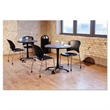 Safco Black Push Door Dome Top Receptacle in Black