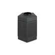Safco Canmeleon Series Pentagon Indoor Outdoor Receptacle (Large) in Black