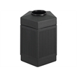 Safco Canmeleon Series Pentagon Indoor Outdoor Receptacle (Large) in Black