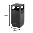 Safco Canmeleon Series Outdoor/Indoor Side Opening 38-Gallon Black Trash Can