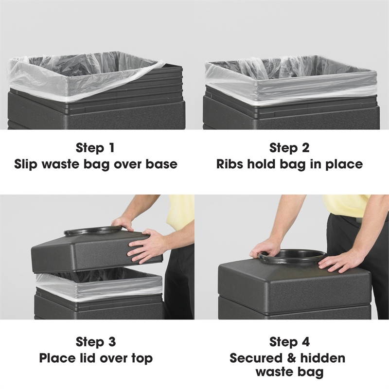 Safco Canmeleon Series Outdoor Panel Side Opening Receptacle (Large)