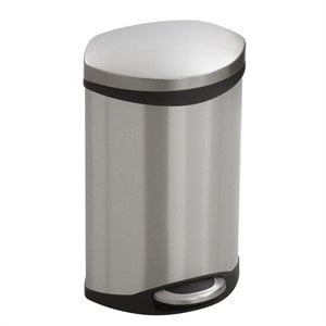 safco step-on receptacle - 3 gallon in stainless steel
