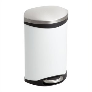 safco step-on receptacle - 3 gallon in white