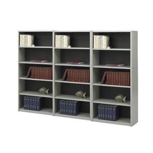 safco valuemate 5 shelf wall economy steel bookcase