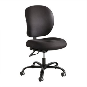 safco alday 24/7 armless task office chair in black
