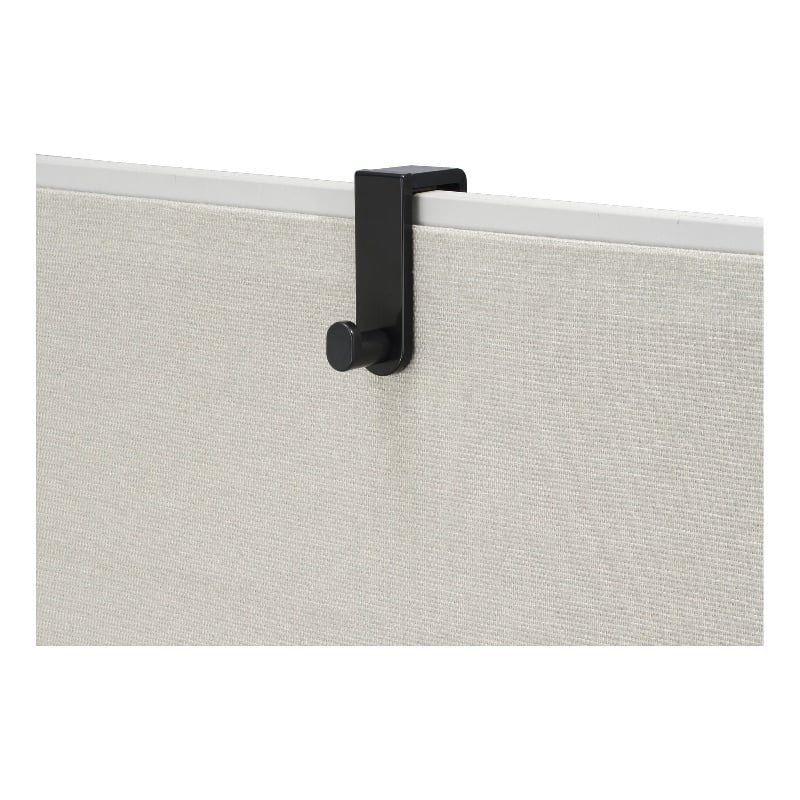 Safco Modern Plastic Single Hook with Rounded Knobs and Hardware in Black