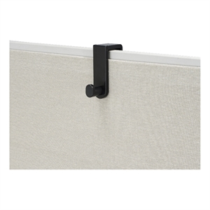 Safco Modern Plastic Single Hook with Rounded Knobs and Hardware in Black