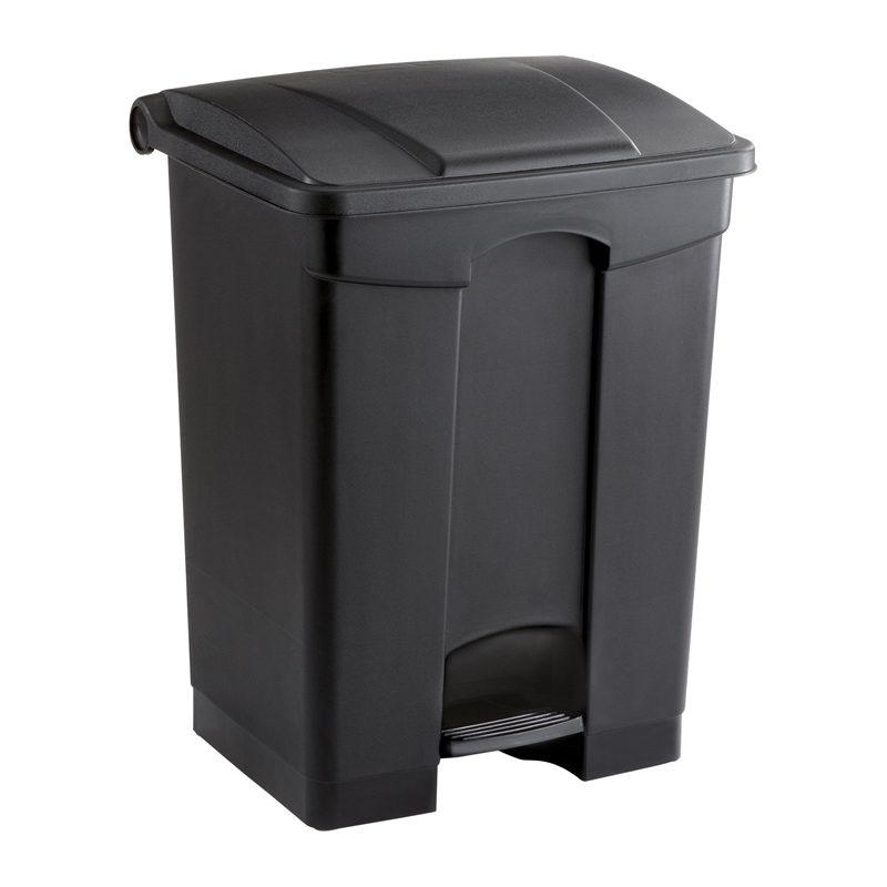 Safco Plastic Step-On Receptacle - 17 Gallon in Black