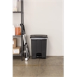 Safco Plastic Step-On Receptacle - 17 Gallon in Black