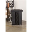 Safco Hands Free Plastic Step-On Receptacle Trash Can - 23 Gallon in Black