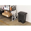 Safco Hands Free Plastic Step-On Receptacle Trash Can - 23 Gallon in Black