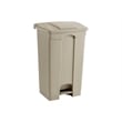 Safco Plastic Step-On Receptacle - 23 Gallon in Tan