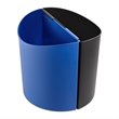 Safco Large Desk-Side Receptacle in Black & Blue