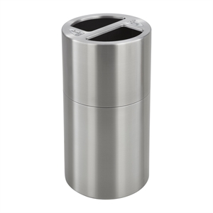 Safco Dual Recycling Receptacle in Stainless Steel