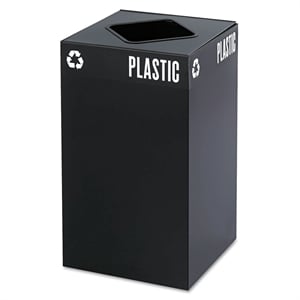 Safco Public Square 25-Gallon Recycling Bin in Black Base