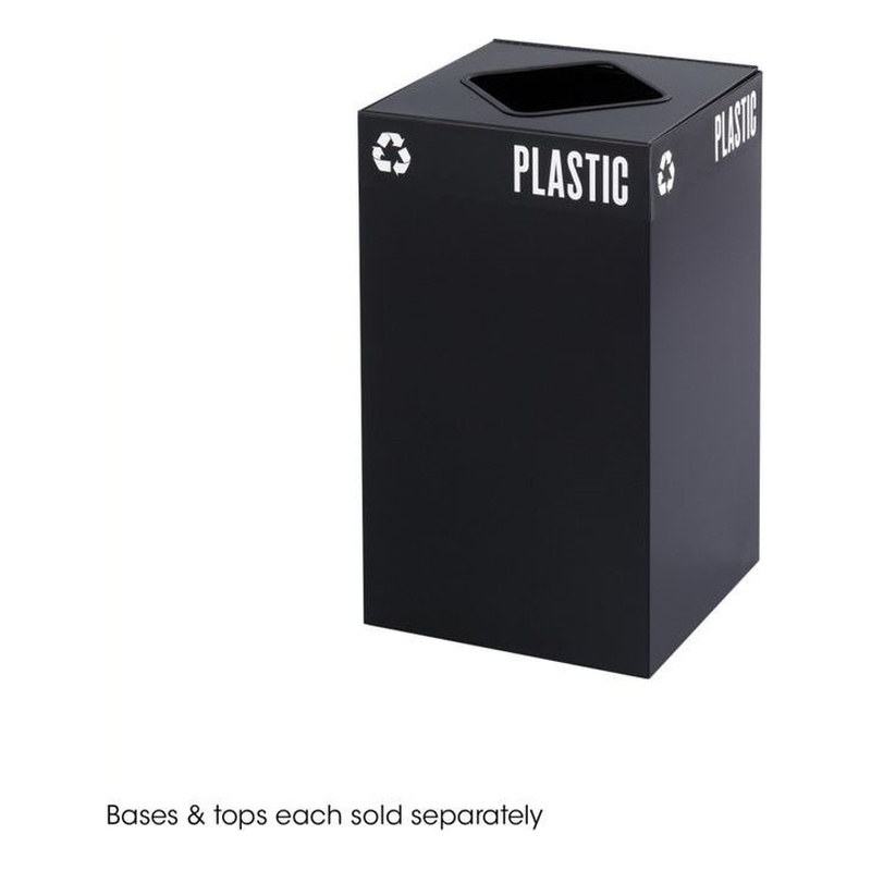 Safco Public Square 25-Gallon Black Base 25-Gallon in Black