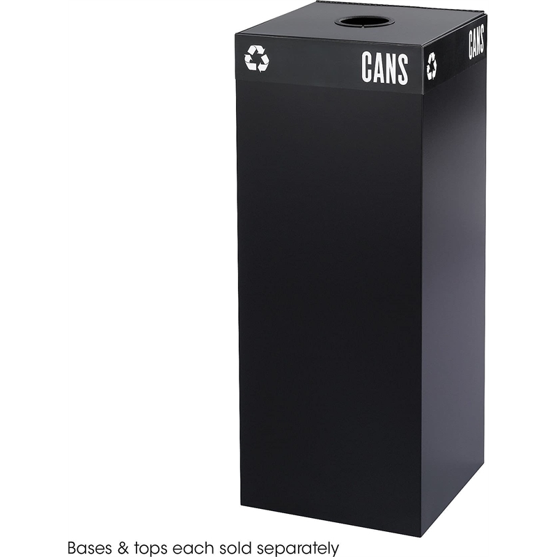 Safco Public Square 37-Gallon Black Base 37-Gallon in Black