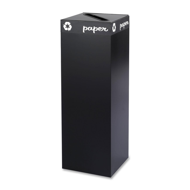 Safco Public Square 42-Gallon Black Base in Black