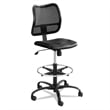 Safco Vue Extended-Height Vinyl Drafting Chair in Black