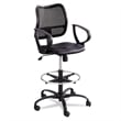 Safco Vue Extended-Height Vinyl Drafting Chair in Black