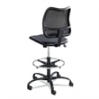 Safco Vue Extended-Height Vinyl Drafting Chair in Black