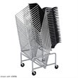 Safco Sled Base Stack Chair Cart in Silver