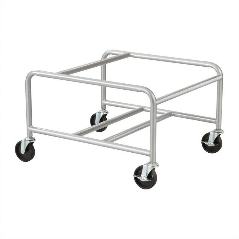 Safco Sled Base Stack Chair Cart in Silver