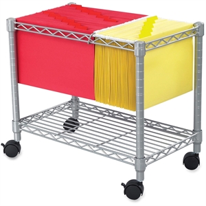 Safco Wire Mobile File Cart in Grey