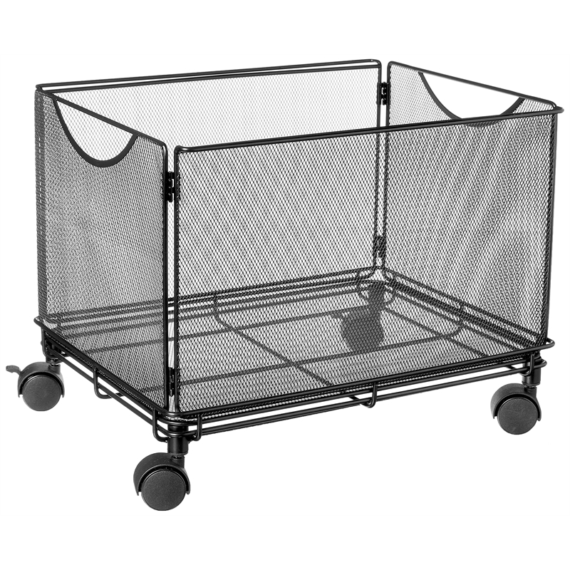 Safco Onyx Mesh Rolling File Cube in Black