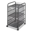 Safco Onyx Mesh File Cart with 2 File Drawers