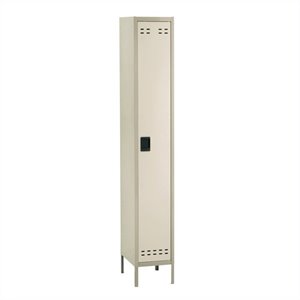 safco single tier locker in tan