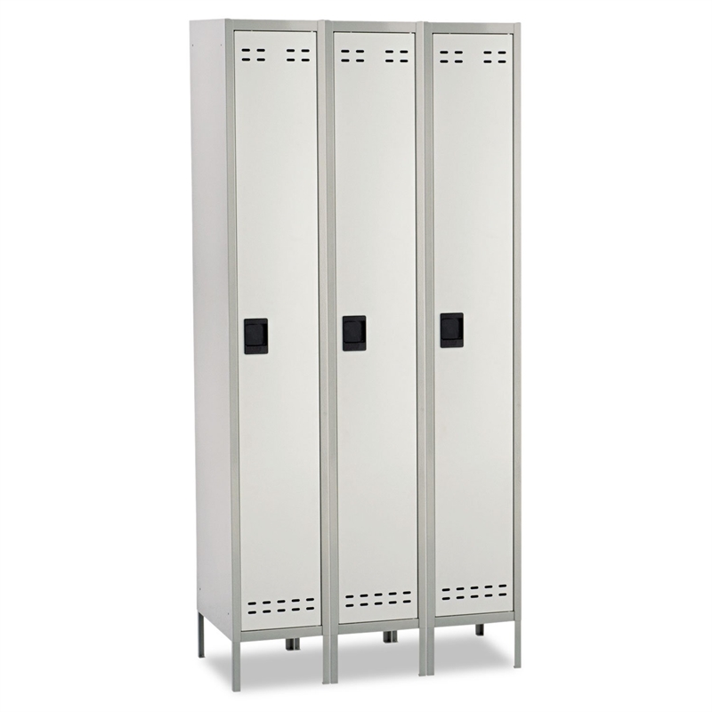 Safco Single Tier Locker 3 Column in Gray