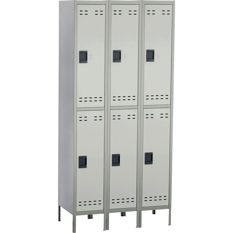 Safco Double Tier Locker 3 Column in Gray