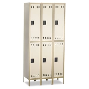 Safco Double Tier Locker 3 Column in Tan