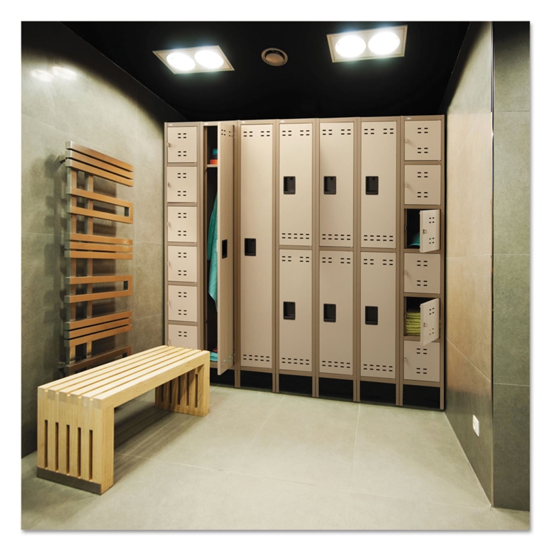Safco Double Tier Locker 3 Column in Tan