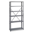 Safco 36 x 12 Commercial 6 Shelf Kit in Dark Grey Finish
