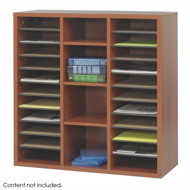 Safco Apres Modular Storage Literature Organizer in Cherry 9441CY