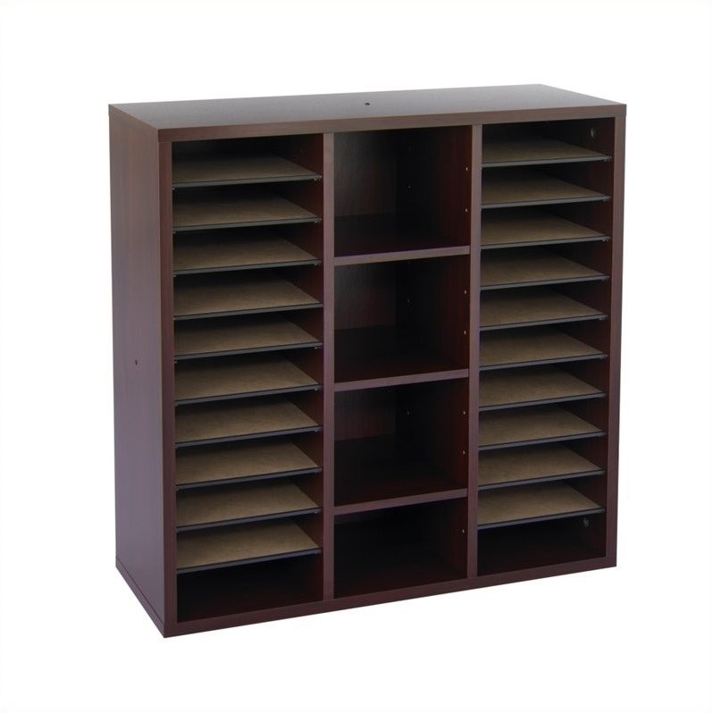 Safco Apres Modular Storage Literature Organizer in Mahogany - 9441MH