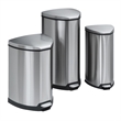Safco Stainless Step-On 4 Gallon Receptacle in Stainless Steel